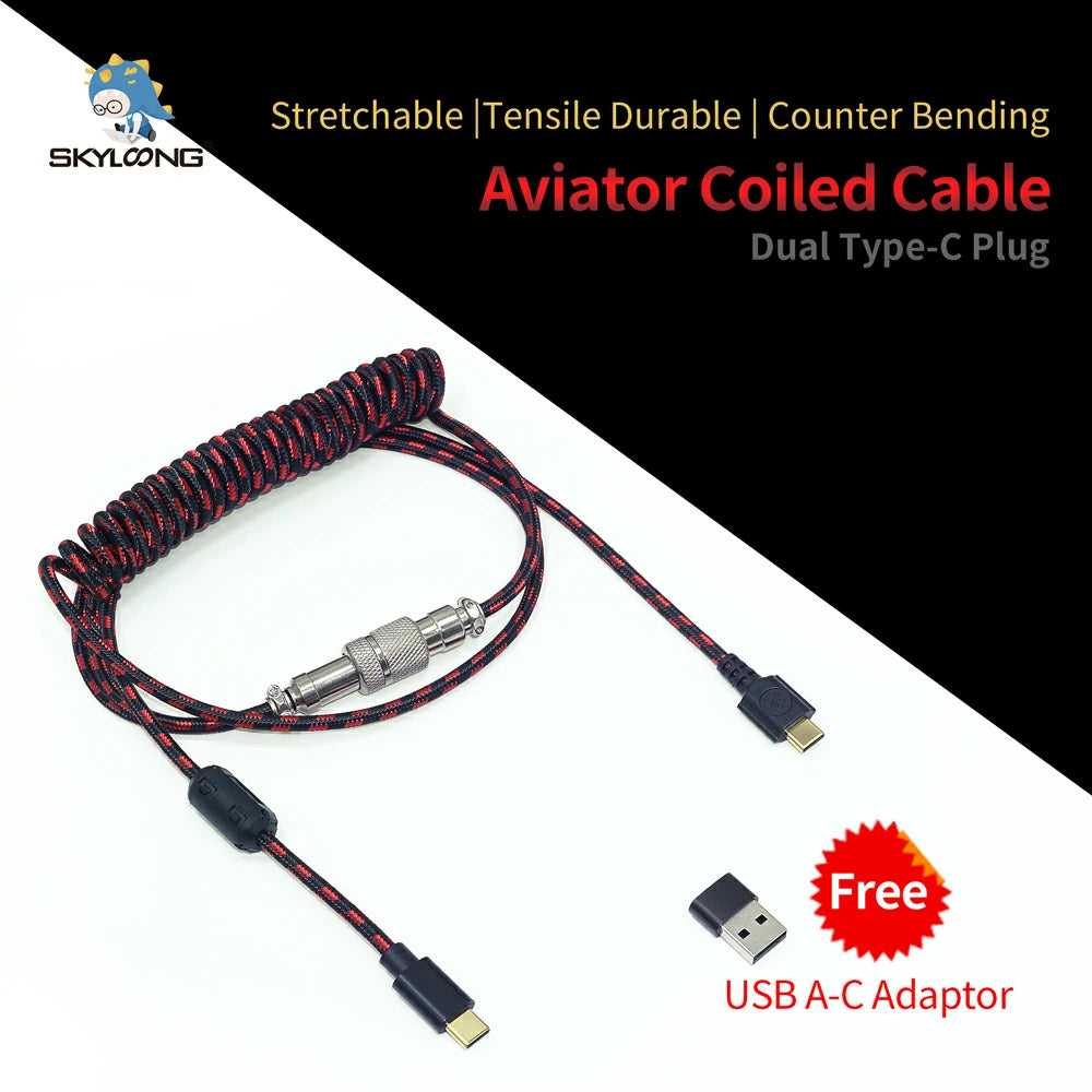 SKYLOONG Coiled Keyboard Cable