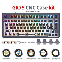 SKYLOONG GK75 Hot-Swappable Switch&Knob CNC Aluminum Kit