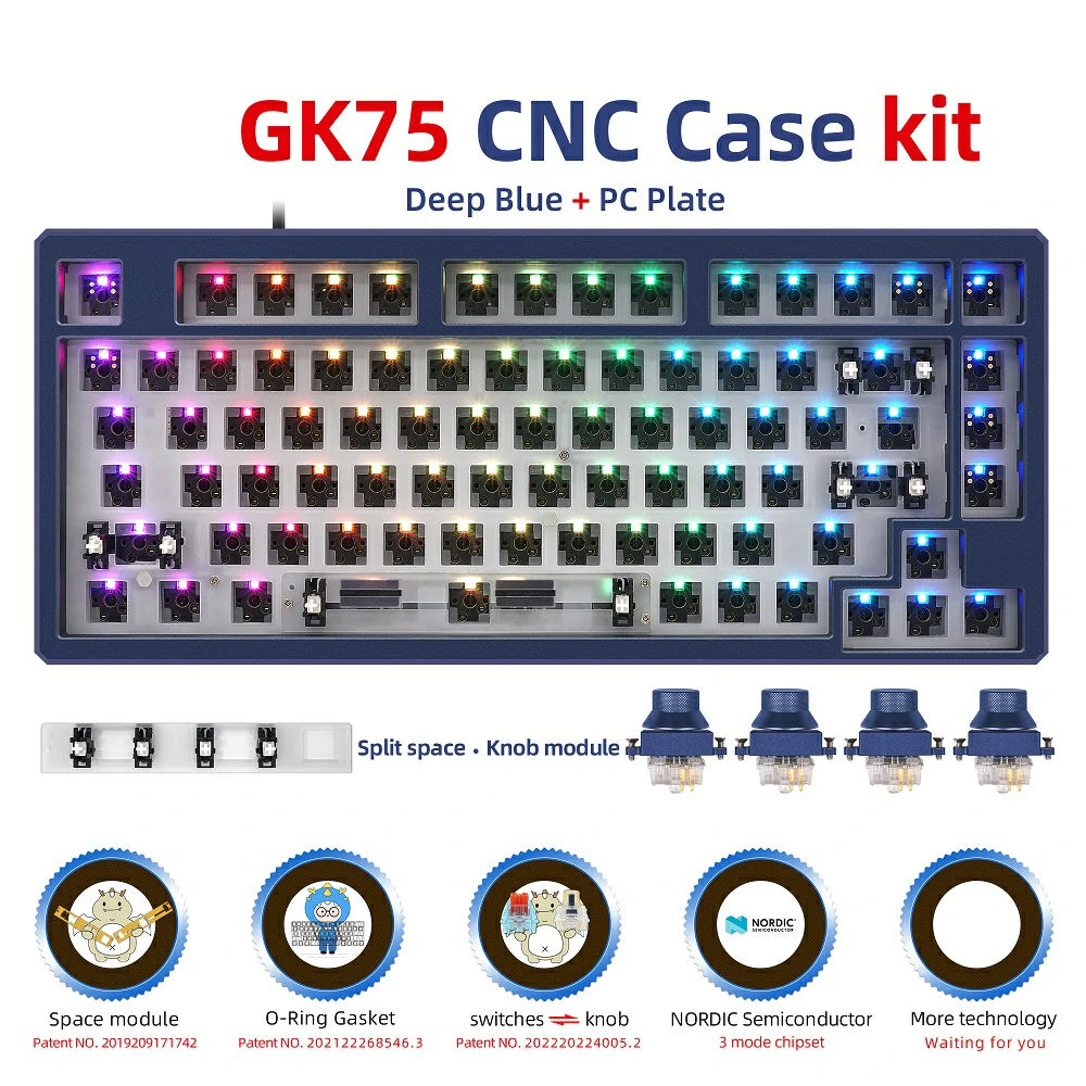 SKYLOONG GK75 Hot-Swappable Switch&Knob CNC Aluminum Kit