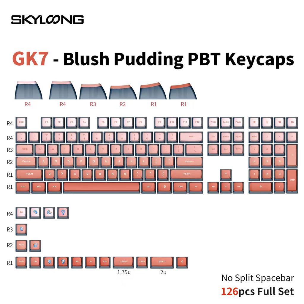 SKYLOONG GK7 PBT Blush Pudding Keycap