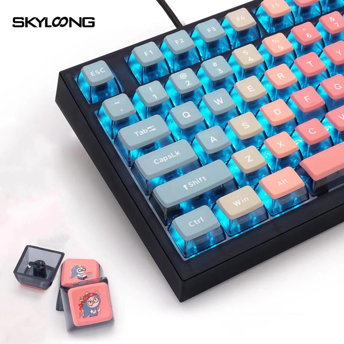 Vip Keyboard SKYLOONG GK75 Rainbow Mechanical Knob Keyboard