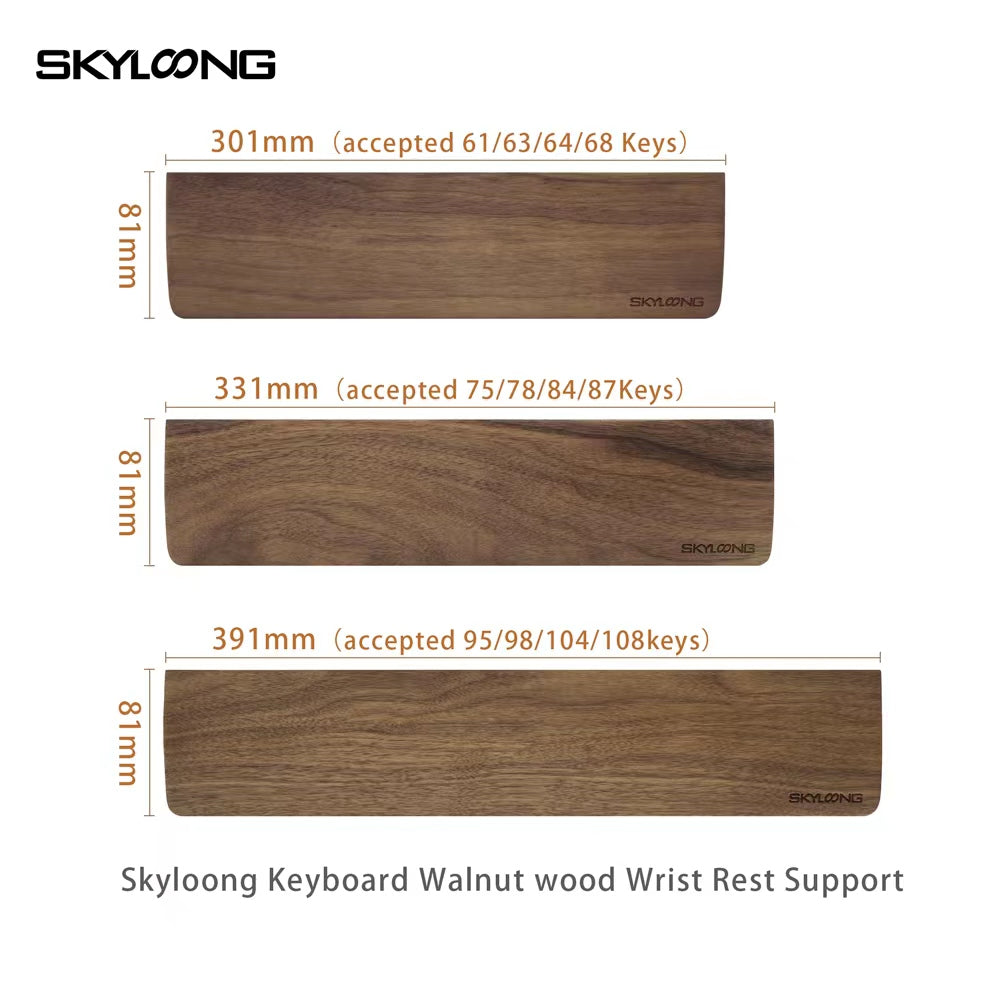 SKYLOONG Walnut Wooden Keyboard Wrist Rest