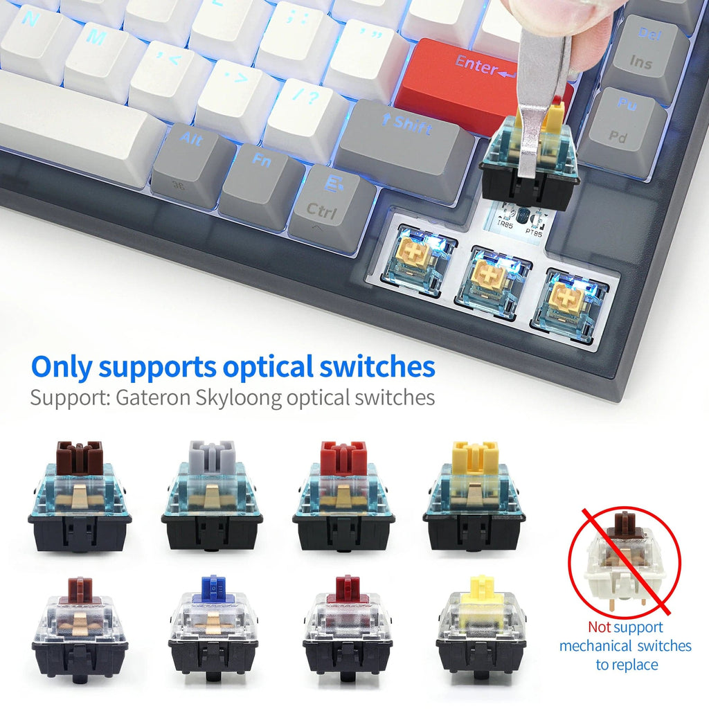 SKYLOONG GK75 Double Shot - GreyWhite (Optical)