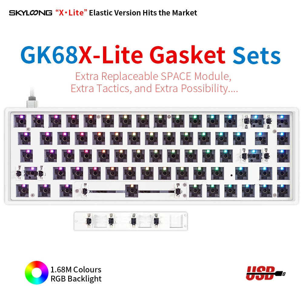 SKYLOONG GK68 Kits ABS-Blanc