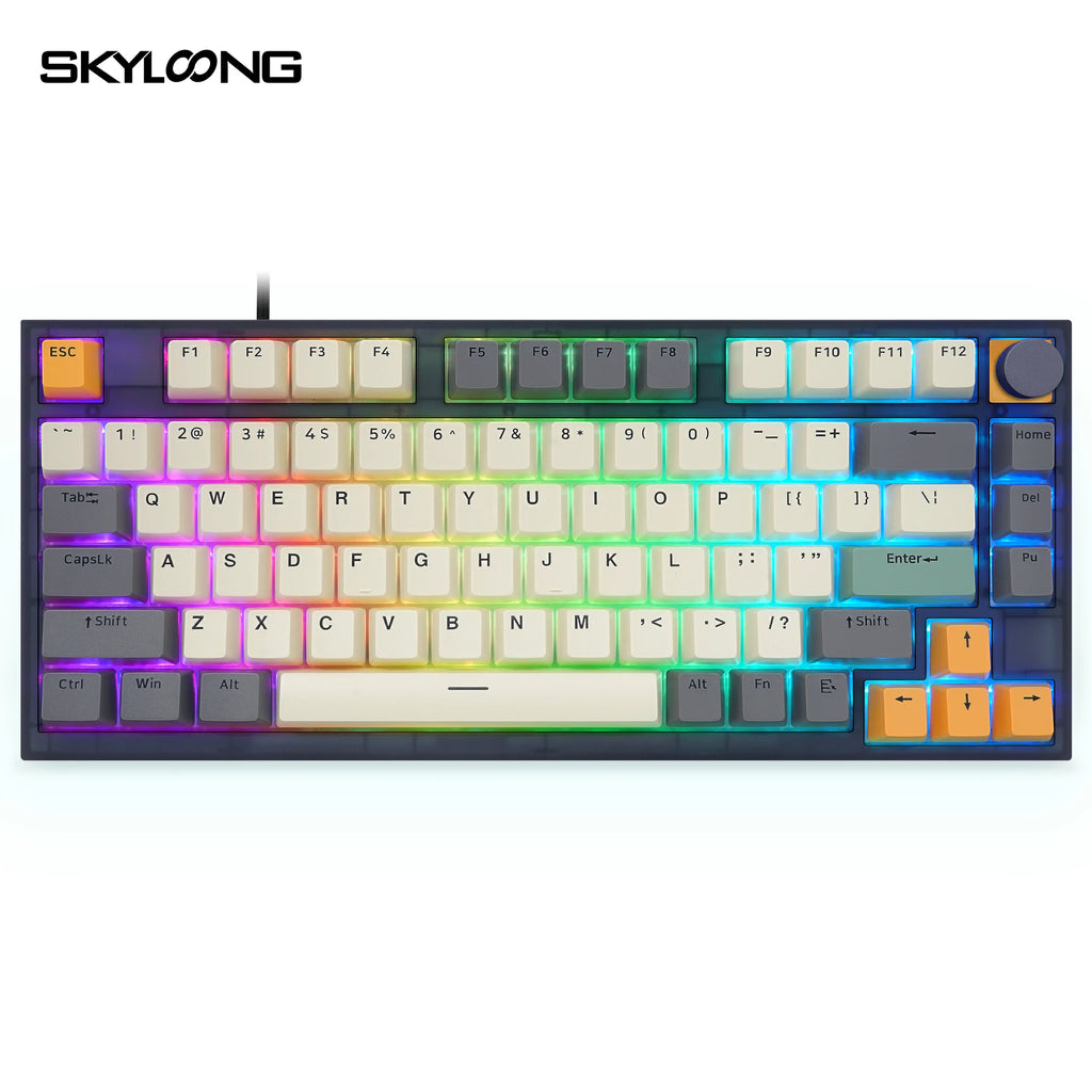 SKYLOONG GK75 Knob Keyboard - TiGrey (Mechanical & Hot-Swappable Knob)
