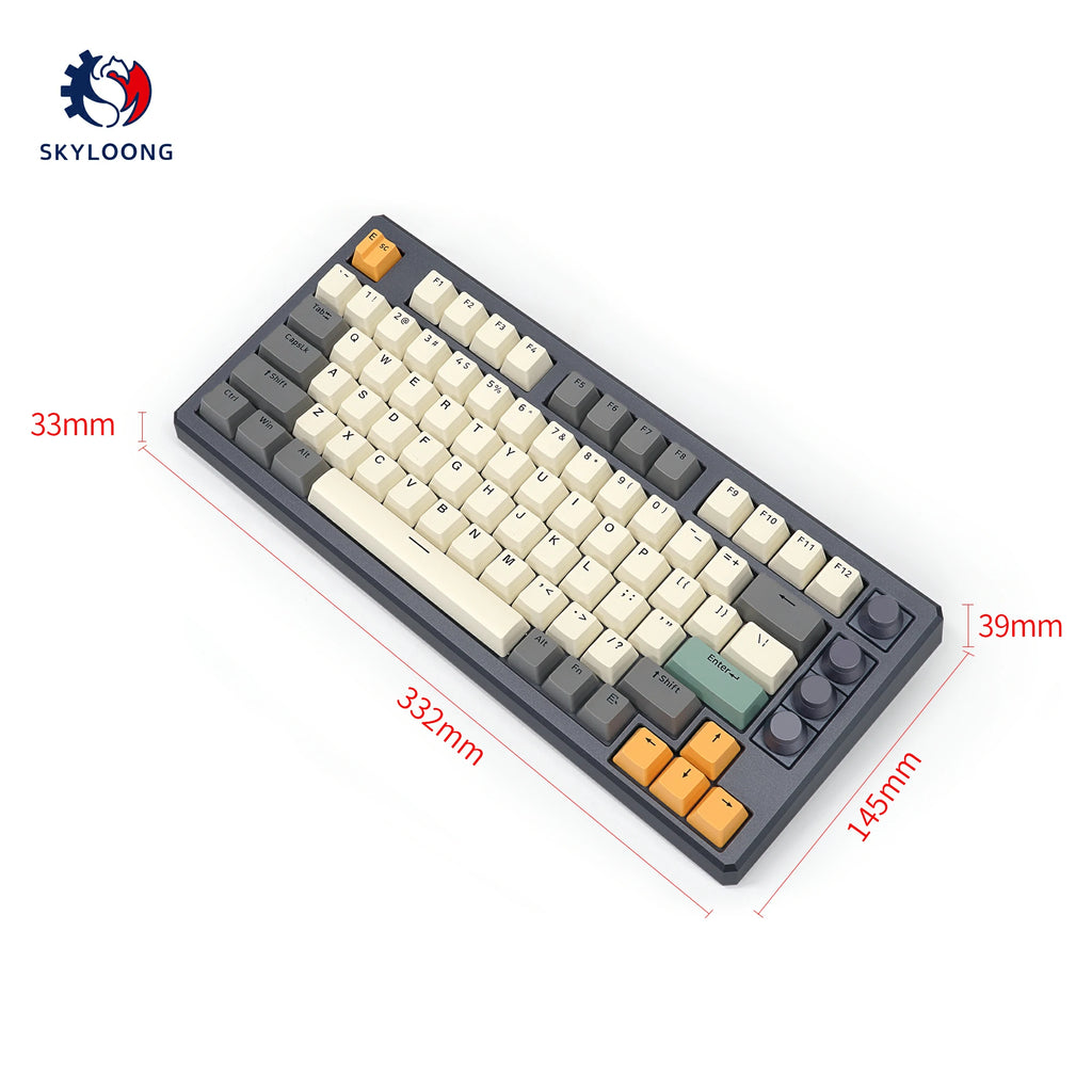 ★新春福袋2025★ Switch&Knob Hot-Swappable GK75 SKYLOONG CNC Kit Aluminum パック・フェイスマスク