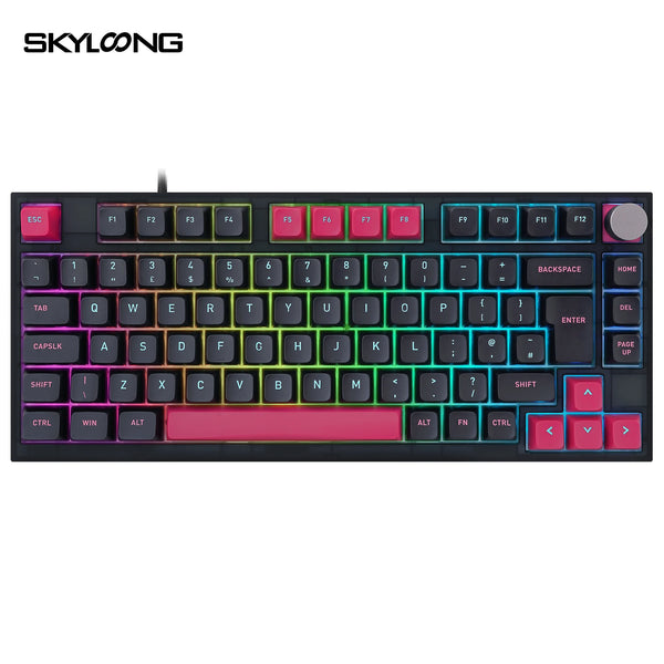 SKYLOONG GK75 ISO Layout Knob Keyboard - Miami Night（Optical）