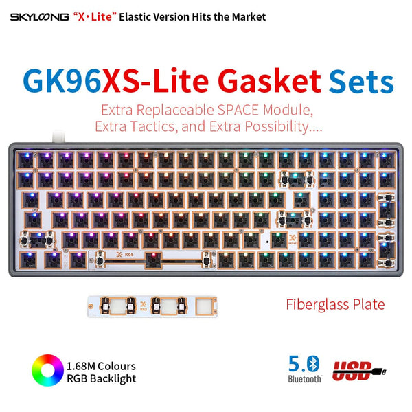 SKYLOONG GK96 DRUM Kits Aluminium-Gris Titane
