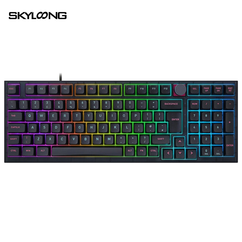 SKYLOONG GK980 ISO Layout Knob Keyboard - Miami Night (Optical)