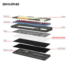 セール 国内 SKYLOONG Hot & BluePink(Mechanical - PBT Dye-Sub GK980 その他