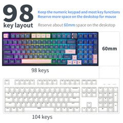 SKYLOONG GK980 Dye-Sub PBT - BluePink(Mechanical & Hot SKYLOONG GK980 Dye-Sub PBT - BluePink(Mechanical & Hot