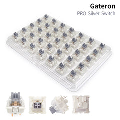 Hyekit Gateron Switch G Silver Pro Switch 3ピン 45gf リニアスイッチ MXメカニカルキーボード対応 ( Gateron Switches, G Silver Pro Switch 3 Pin 45gf Linear Switch