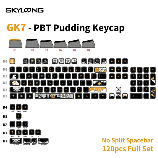 SKYLOONG GK7 PBT Black Pudding Keycap-